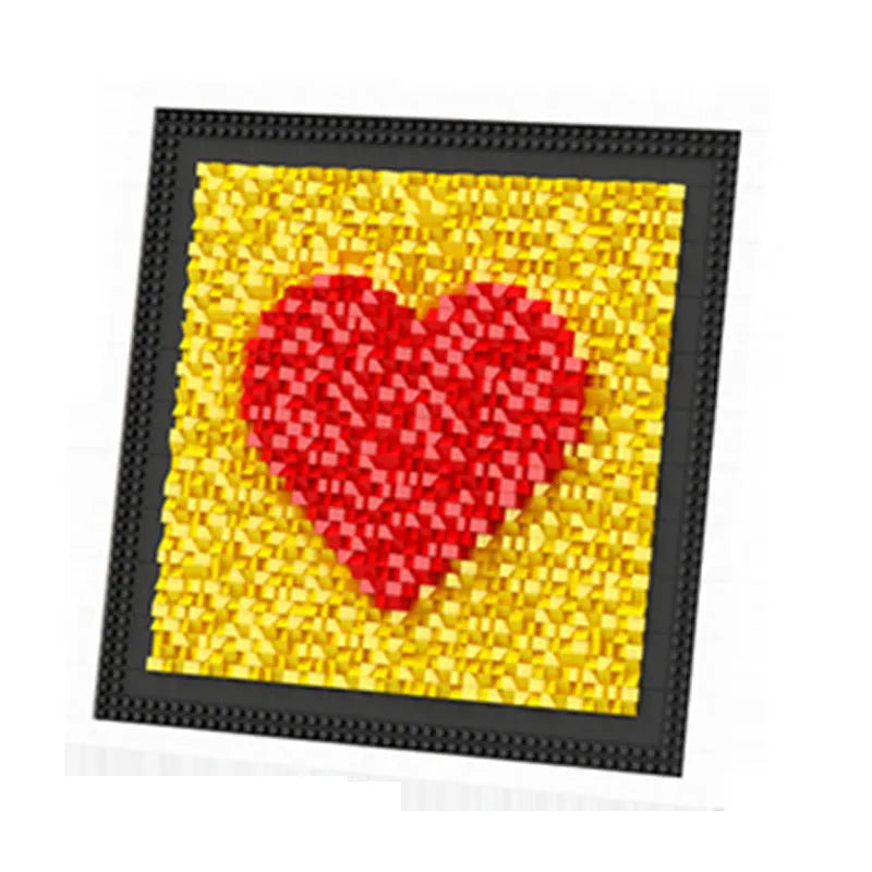 Couple DIY Love Heart Pixel Art Decoration Toys - Bellarte Enchanté Couple DIY Love Heart Pixel Art Decoration Toys